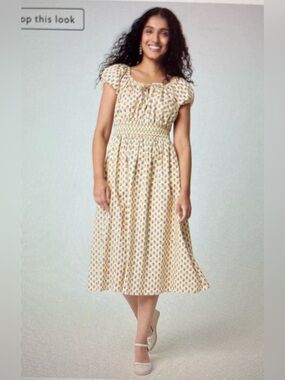 NWT New J. Crew Floral Smocked Waist Midi Dress Cotton Sundress Cottage XL Tall